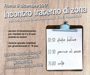 INCONTRO FRATERNO DI ZONA: 8 Dicembre 2017